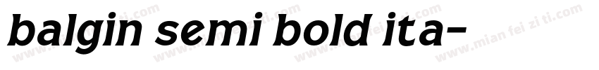 balgin semi bold ita字体转换